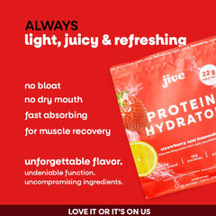 Powder scoop beside bottle demonstrates chalk-free, clean flavor.