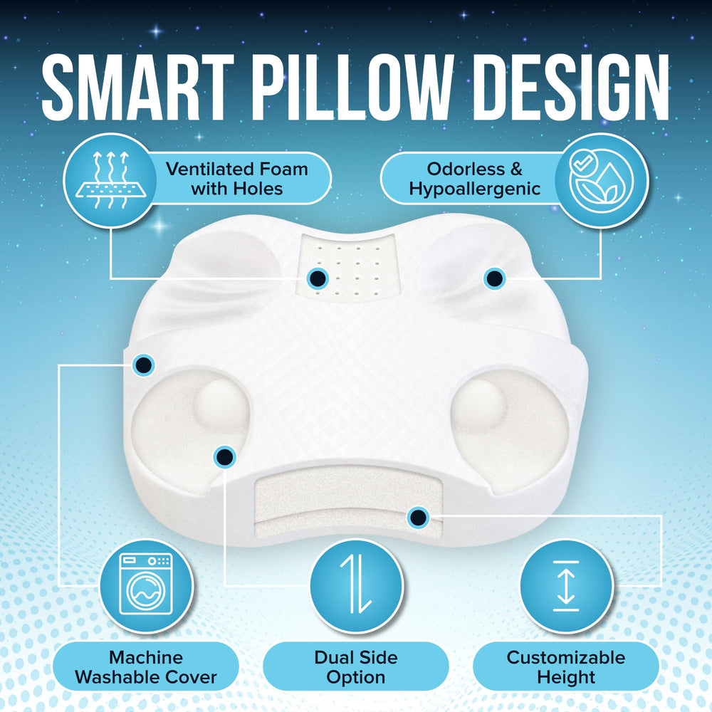 Memory foam core provides supportive comfort for CPAP users