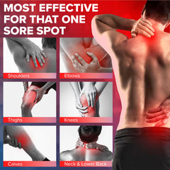 Close-up of JJ CARE Lidocaine Patches shows quick numbing for sore muscles.
