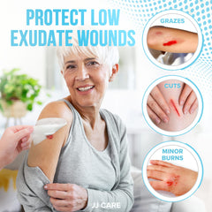 JJ CARE breathable gauze promotes airflow to support comfortable wear