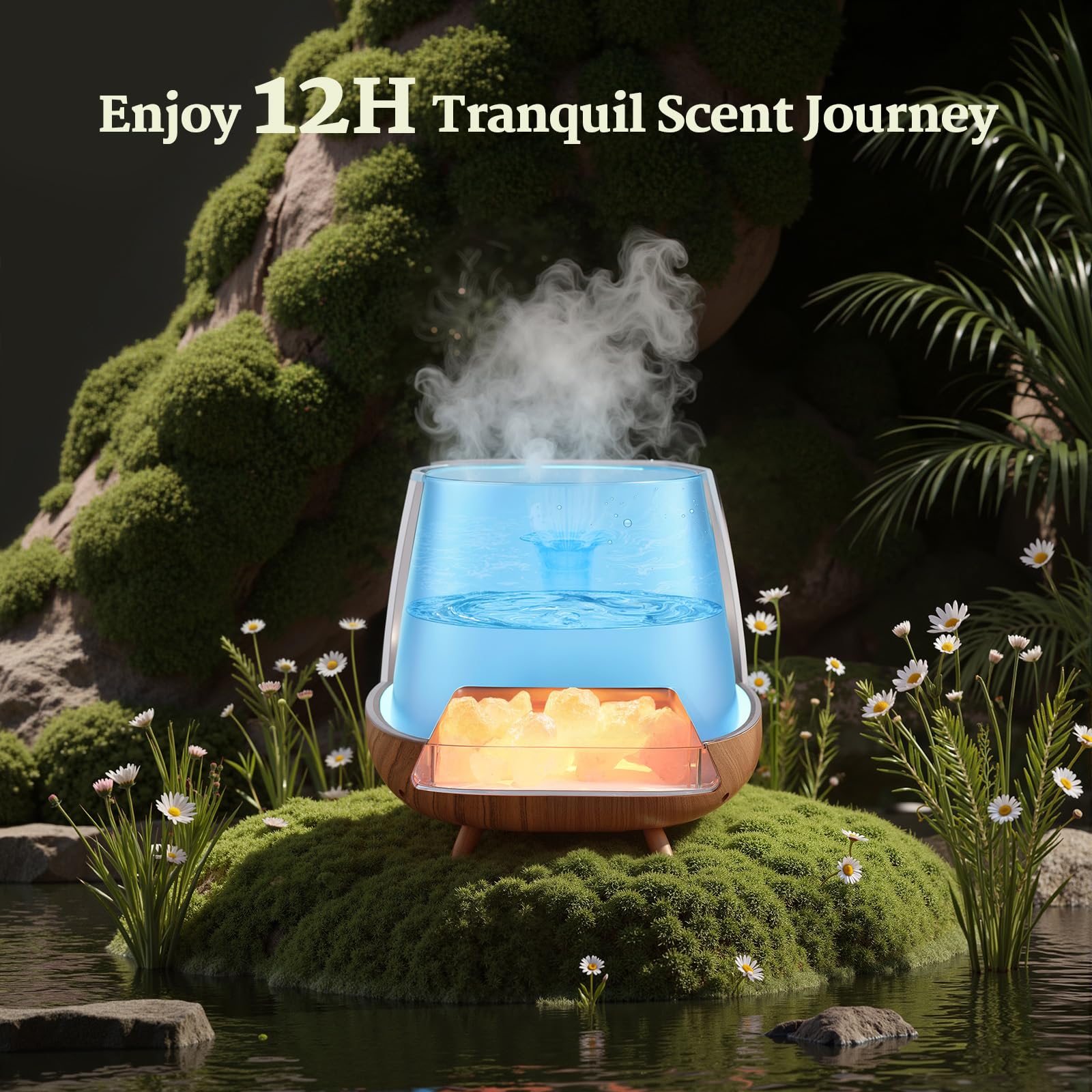 JJNJJN bedroom diffuser for humidity and soothing scent routines.