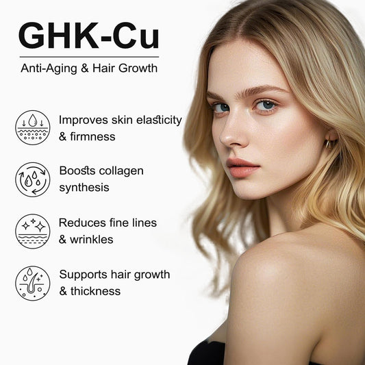 Jkrova GHK-Cu bottle on display for daily skin and hair health routine.