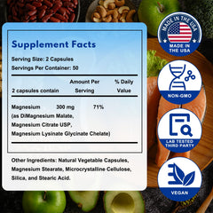 Jkrova Reacted Magnesium capsules close-up highlighting chelated forms.
