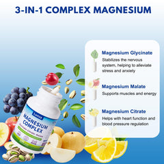 Jkrova Reacted Magnesium three-forms close-up showing glyci­nate, malate, citrate.