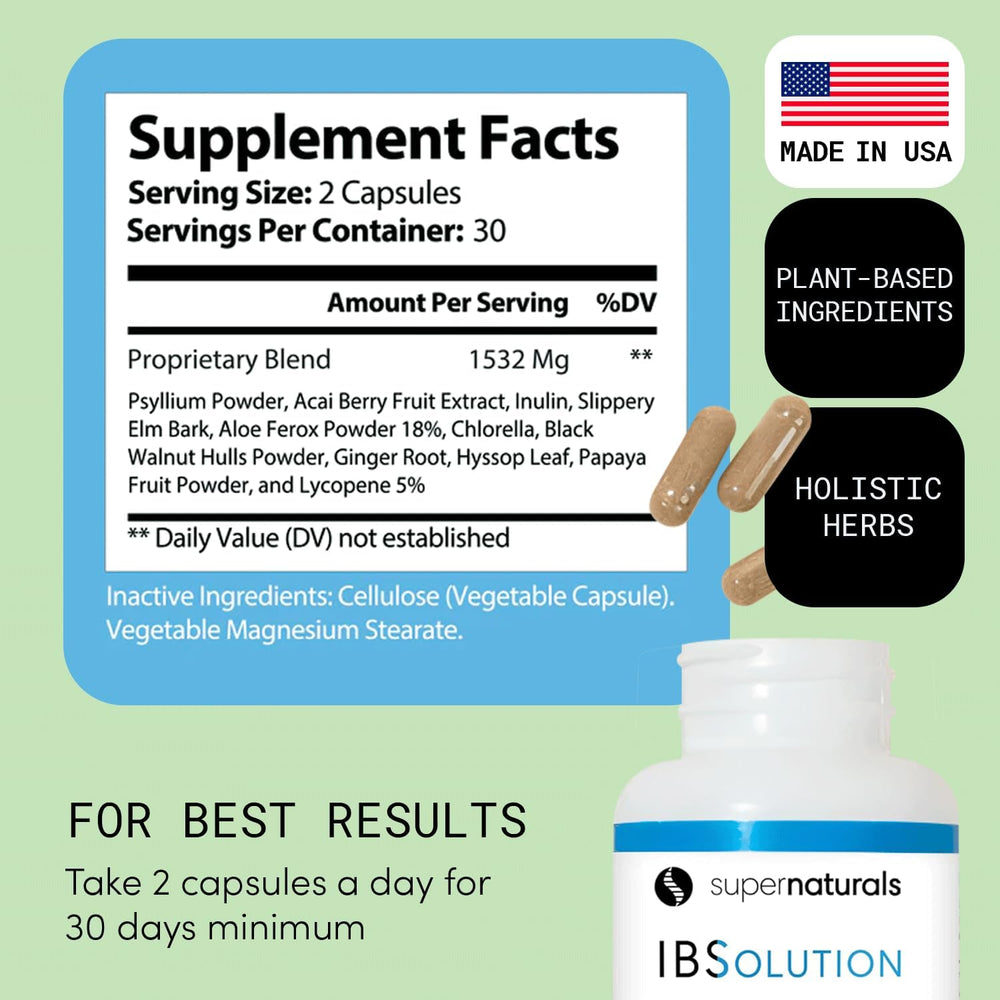 JLM Nutritionals IBSolution packaging emphasizes USA-made quality.