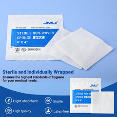 JMU Gauze pads ideal for home care and first-aid tasks.