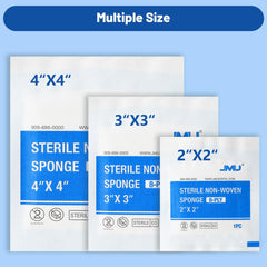 JMU Individually packaged gauze pads ensuring sterile use.