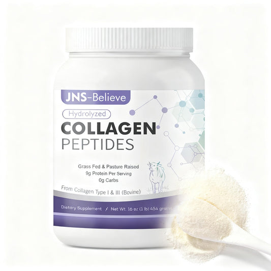 JNS-Believe collagen peptides front label for versatile daily mixing.
