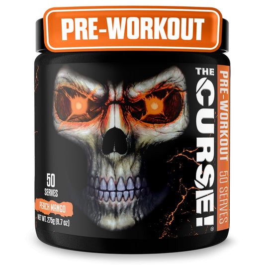 JNX SPORTS The Curse! Peach Mango bottle front for quick energy boost.