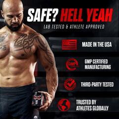 Athlete using The Curse for enhanced focus and endurance during training
