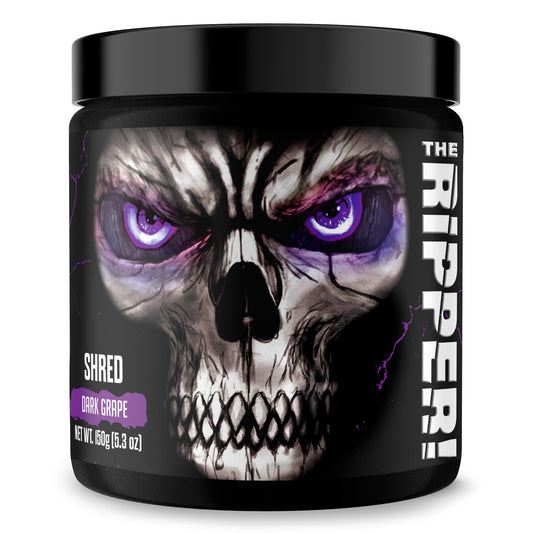 JNX Sports The Ripper! tub label showing Dark Grape flavor and ingredients