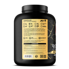 Vanilla Bean whey powder being poured into a glass
