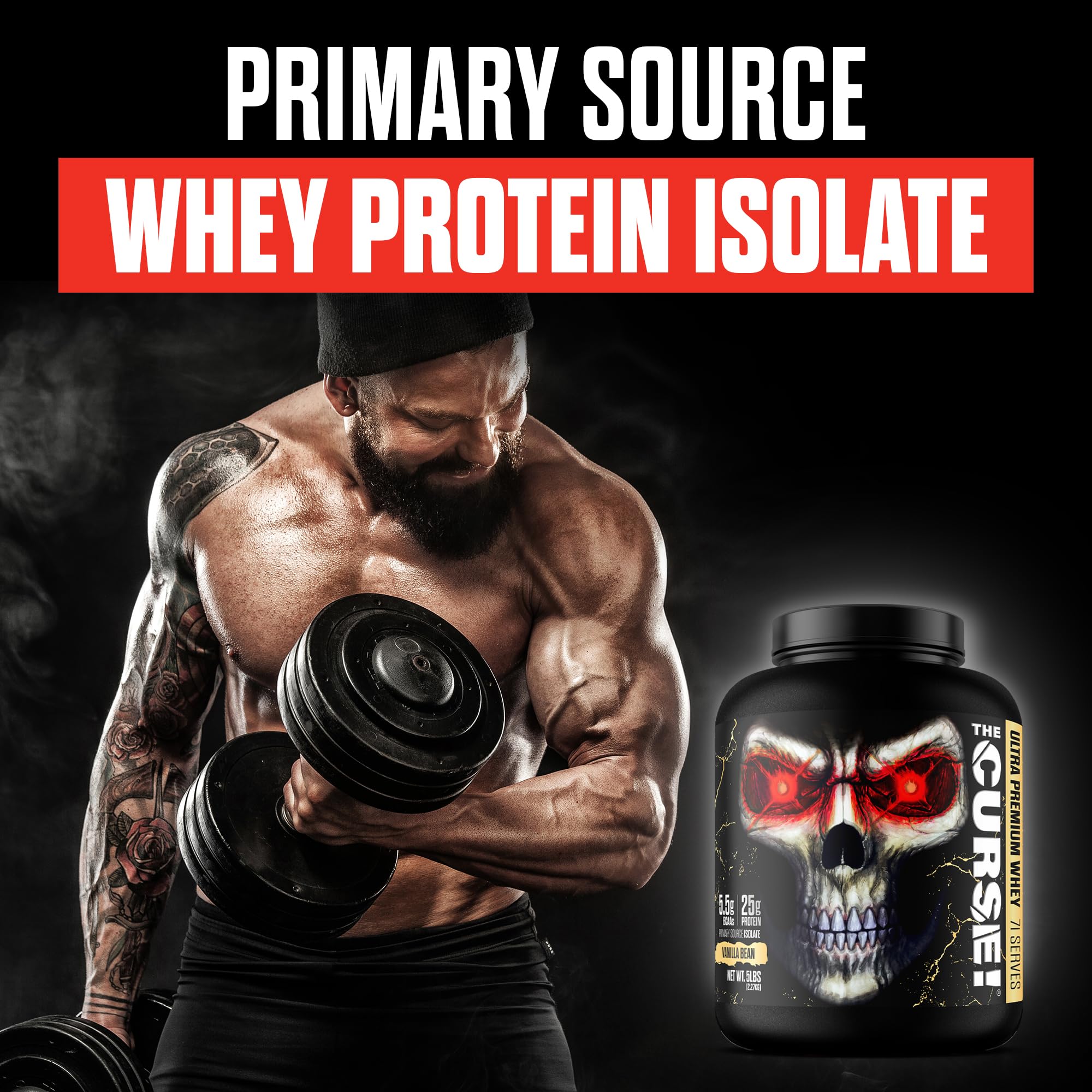 Creamy Vanilla Bean shake made with The Curse! whey
