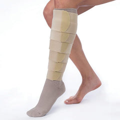 JOBST FarrowWrap Strong Legpiece in tan for daily wear and support.