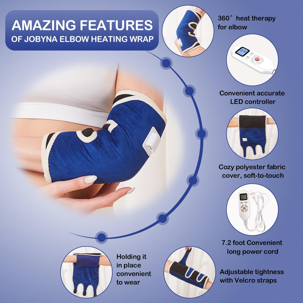 JOBYNA elbow heating pad breathable fabric adds soft touch during sessions