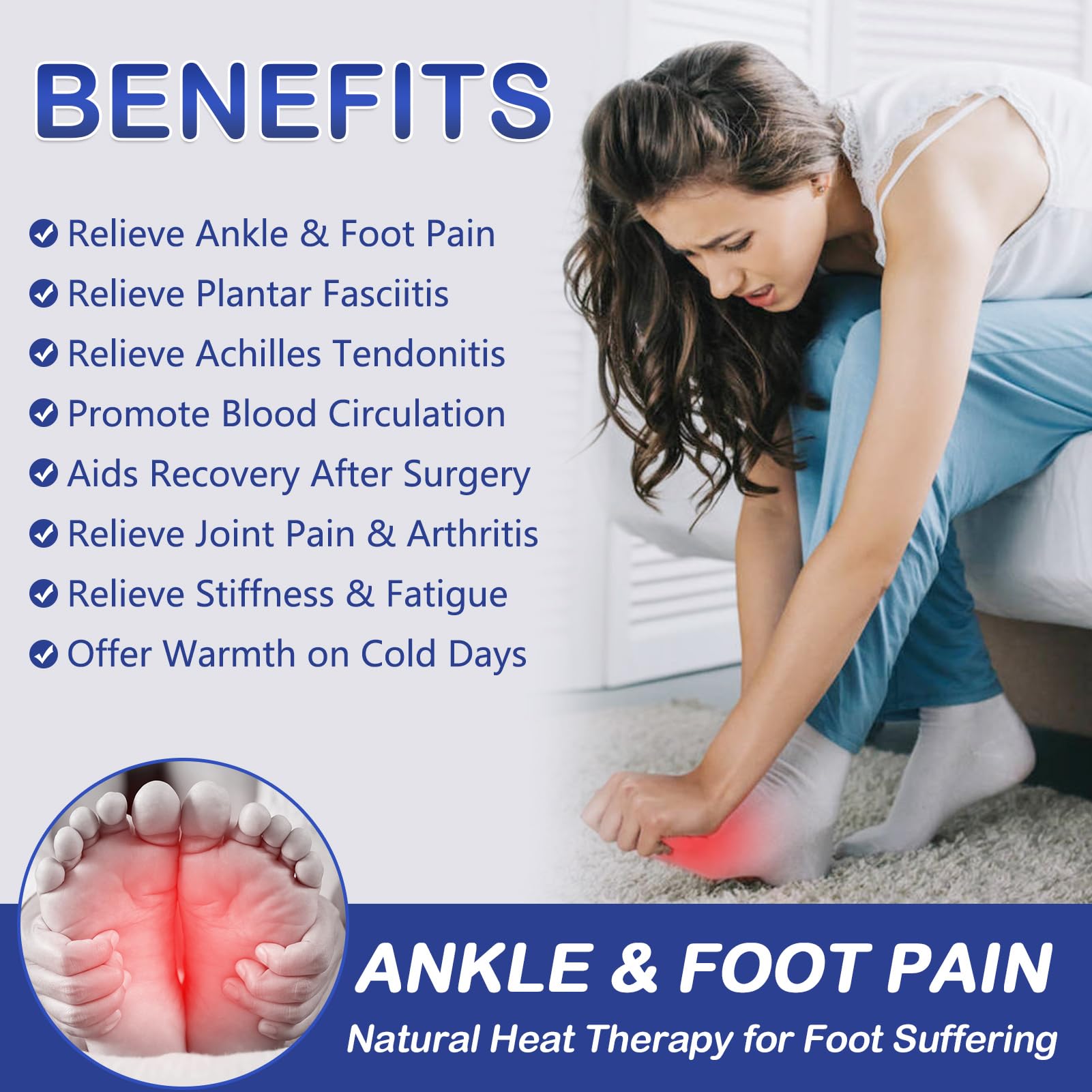 JOBYNA foot warmer temperature control shows adjustable heat for personalized warmth