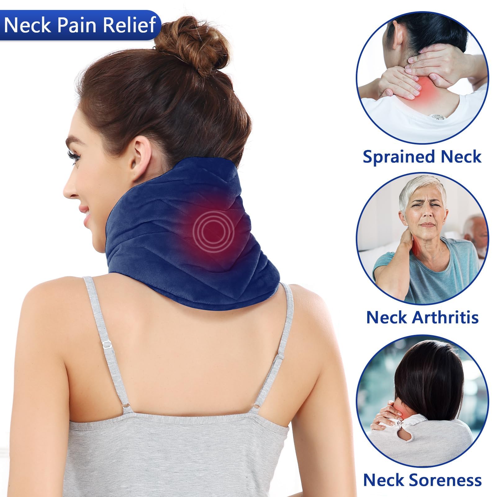 JOBYNA neck wrap with digital controller and backlight for easy night adjustments.