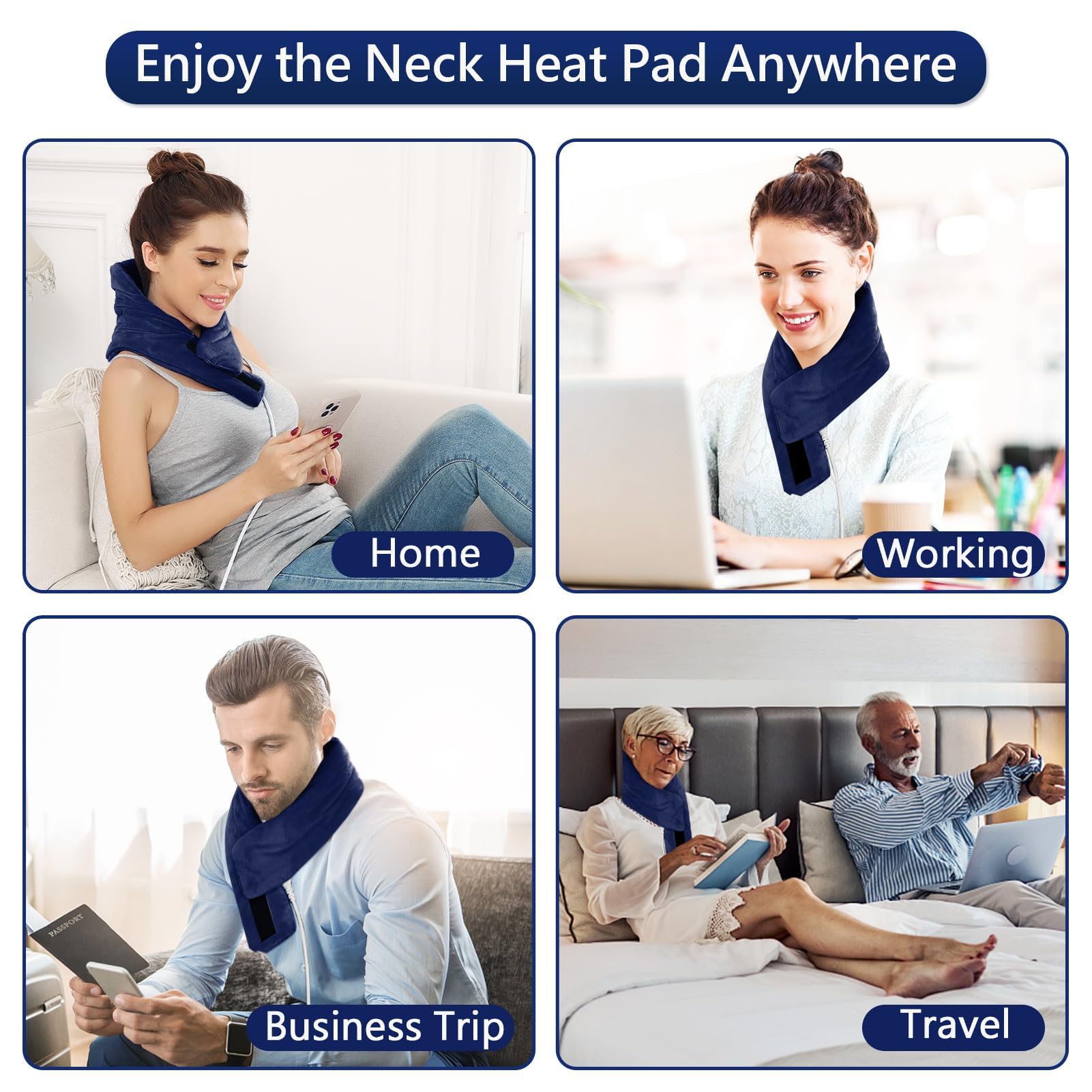 JOBYNA travel-friendly neck wrap fits in a bag for on-the-go warmth.