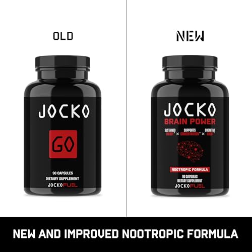 Jocko Fuel Brain Power bottle side view for portable daily energy.