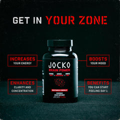 Citicoline closeup on Brain Power bottle emphasizing cognitive function support.