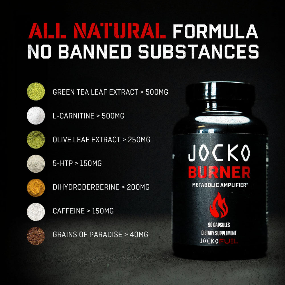 Jocko Fuel Burner packaging box shows allergen-free formulation