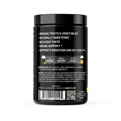 Jocko Fuel Daily Greens ingredient label reveals transparent nutrition.