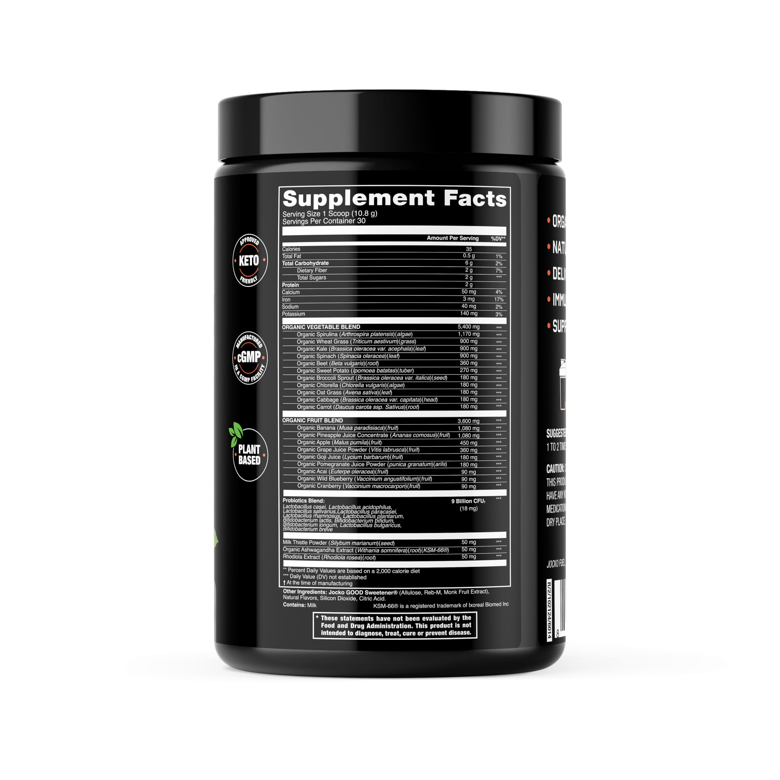Label closeup highlights transparent ingredient quantities for informed daily nutrition decisions.