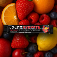 Studio product shot of Jocko Fuel Hydrate packets for premium appeal.