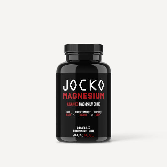 Jocko Fuel Magnesium Complex bottle for daily muscle support and relaxation.