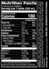 Jocko Fuel Mölk vanilla bottle back nutrition panel highlights 30g protein