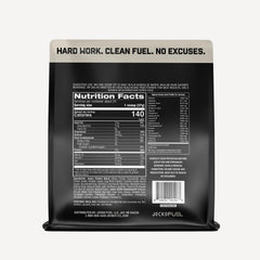 Mölk ingredients label highlighting time-release protein blend.