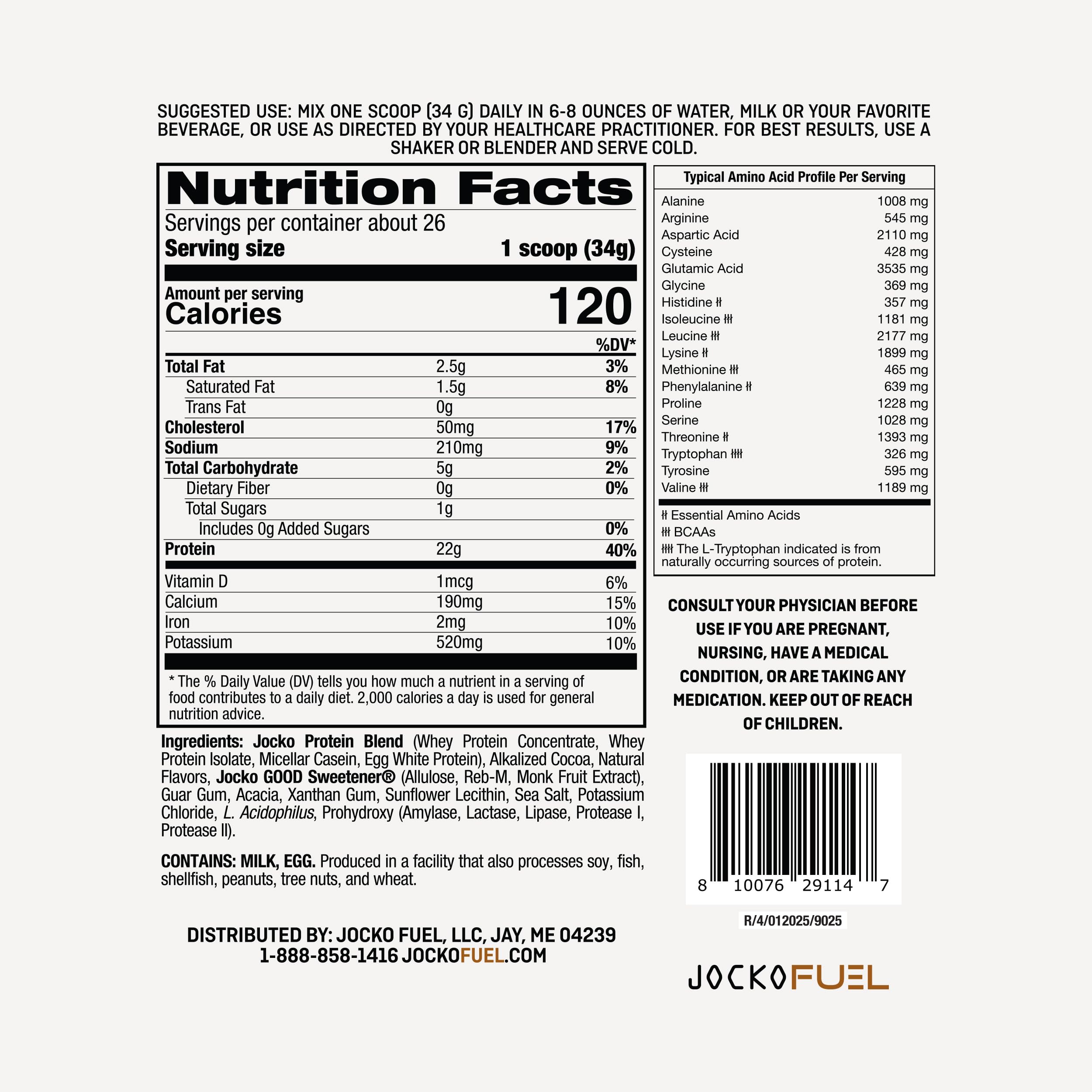 Jocko Fuel Mölk label closeup highlights clean ingredients.