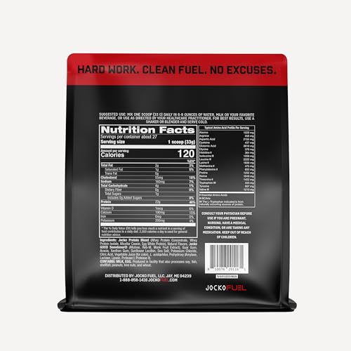 Jocko Fuel Mölk whey scoop beside powder for easy mixing.