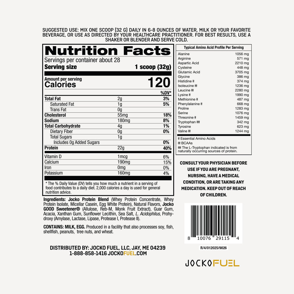 Jocko Fuel Mölk whey vanilla flavor label ready for shakes