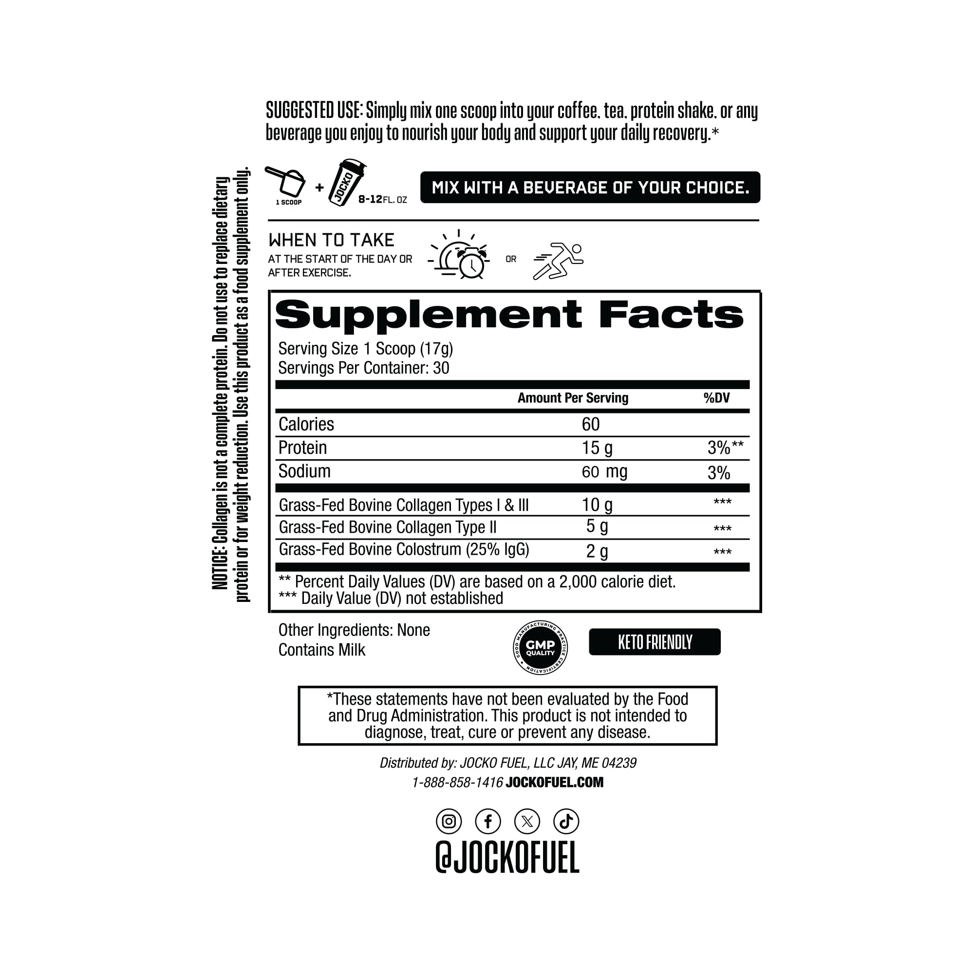 Serving spoon in tub demonstrating easy daily dose for recovery