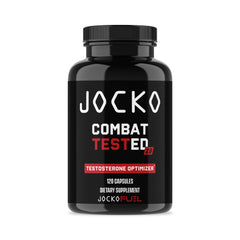 Jocko Fuel Test Booster bottle label signaling quality and potency for men