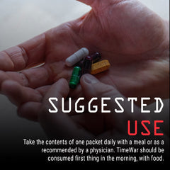 Jocko Fuel TIME WAR ingredients icons illustrating vitamins