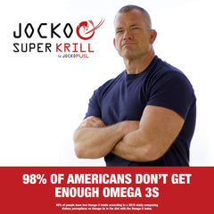 Jocko Fuel krill oil packaging highlights vanilla aroma and design.