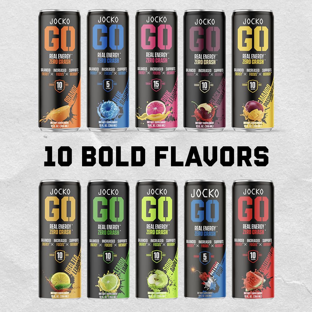 Closeup shows Jocko GO Nitro Pop label featuring B12 and B6.