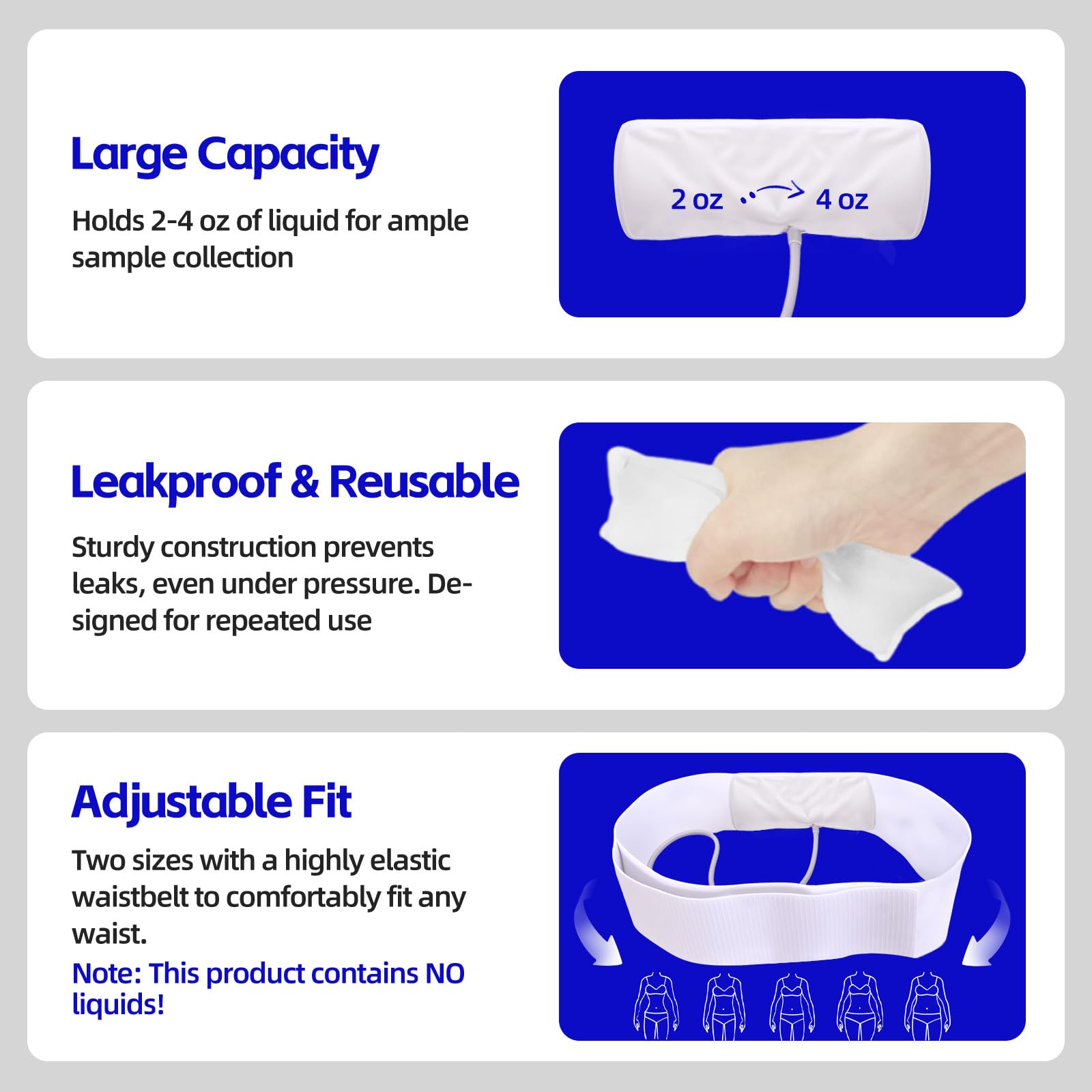 JORVONR urine test kit reusable accessories ensure durable, leak-resistant use.