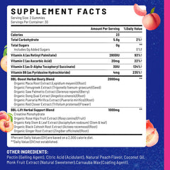 Jovariquethor Booty Gummies peach closeup highlighting tasty, sugar-free, plant-based formula