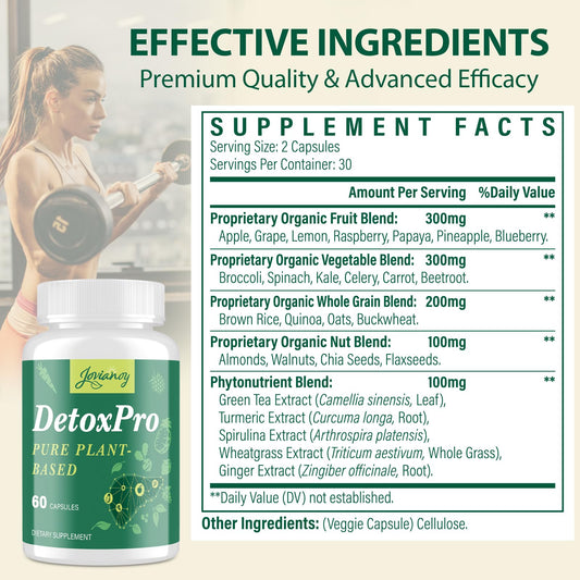 Close-up of plant-based detox ingredients, highlighting a clean label and natural resilience