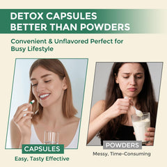 On-the-go detox capsule bottle for travel and daily use