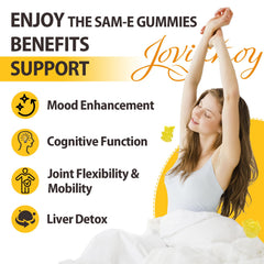 Jovianoy SAM-e gummies pineapple flavor close-up for tasty daily wellness