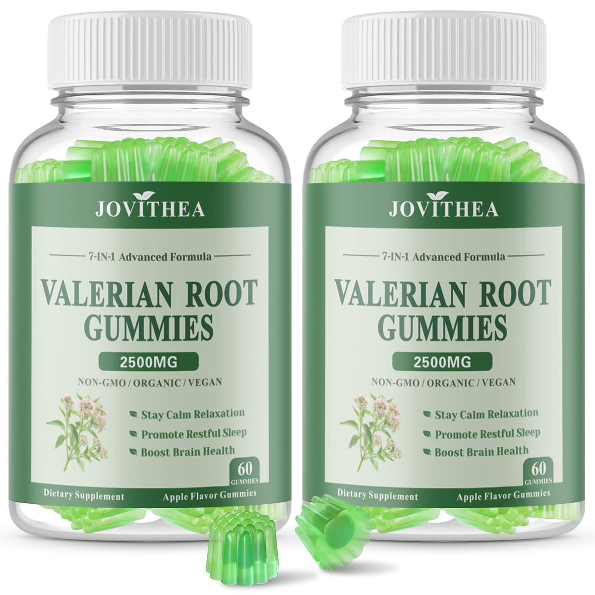 JOVITHEA valerian root gummies bottle promotes calm evenings and gentle relaxation