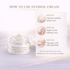 JOVYNEX Estriol cream label bright and fragrance-free for sensitive skin.