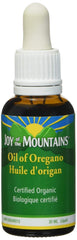 Joy of the Mountains oregano oil bottle highlighting premium packaging and aroma