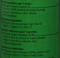 Joy of the Mountains oregano oil label emphasizes organic purity