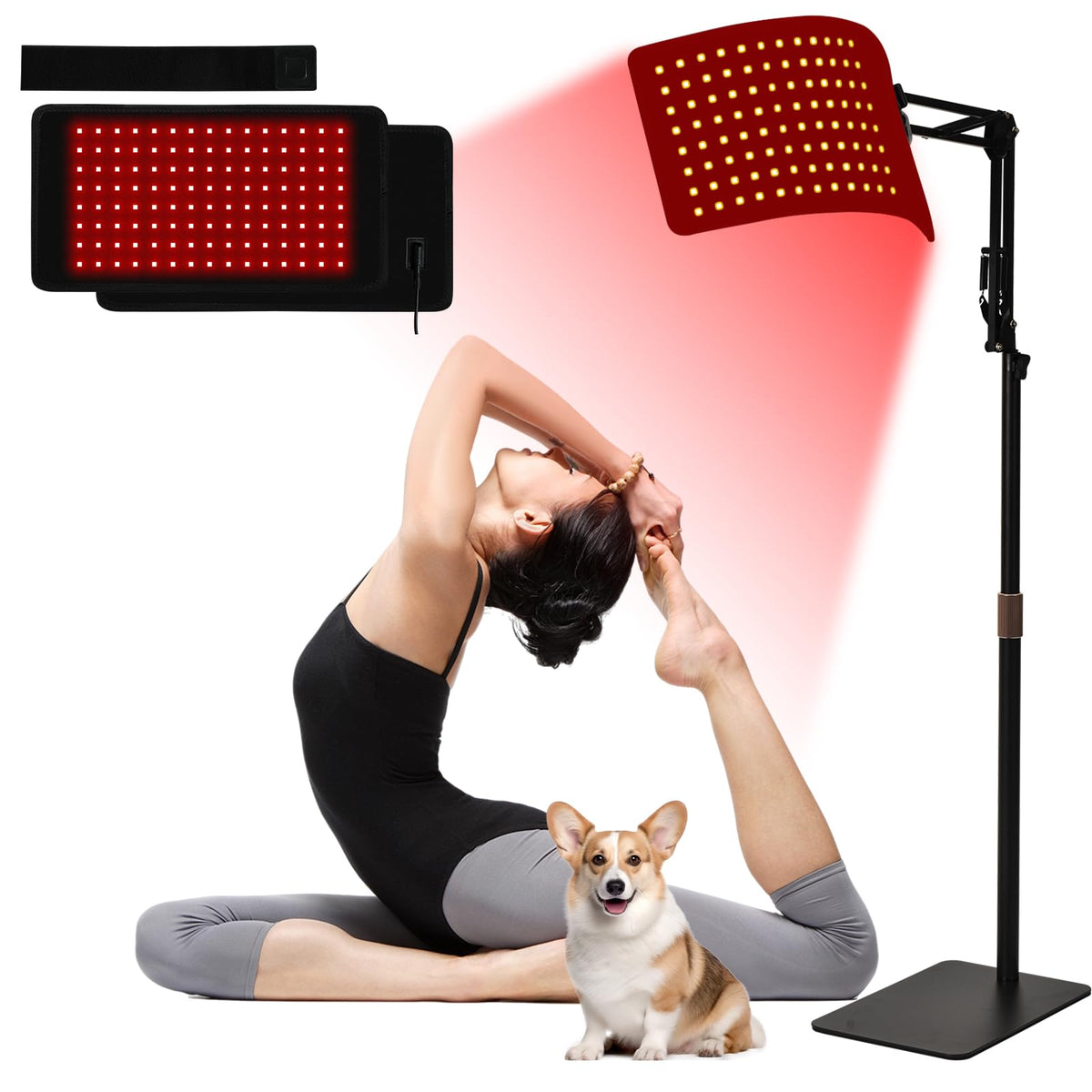 JoyJoint red light lamp focused on the face for soothing warmth and targeted care