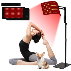 JoyJoint red light lamp focused on the face for soothing warmth and targeted care